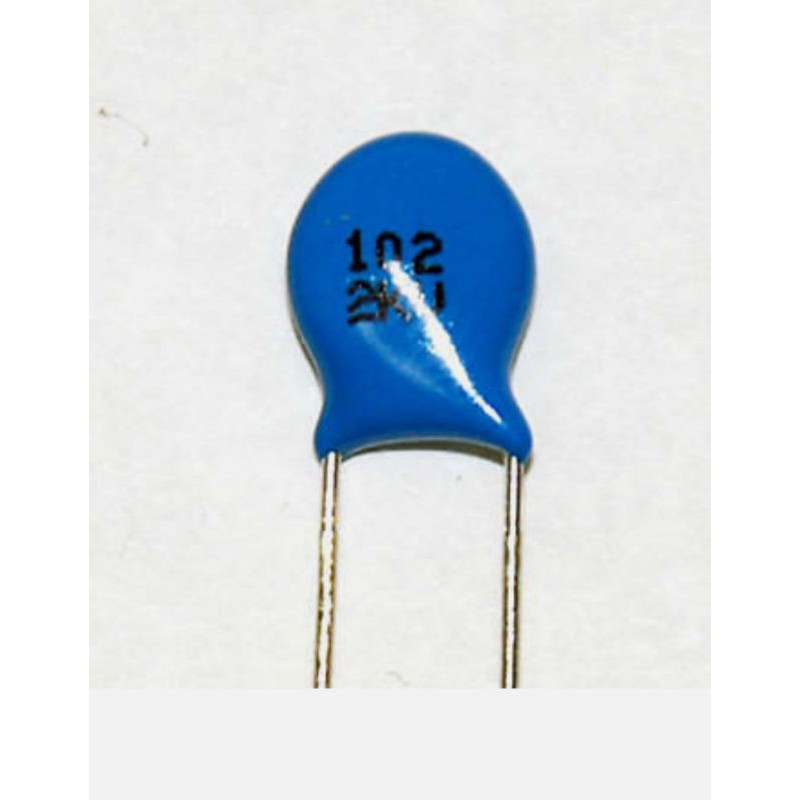 Disc Ceramic Capacitor 102M 102 1000pF 2KV ±20% Z5U pitch=5mm RoHS Taiwan