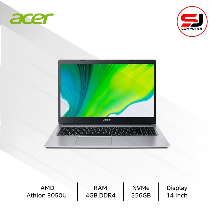 Acer Aspire 3 Slim A314-22 AMD Athlon 3050U 4GB 256GB 14&quot; FHD W10 OHS