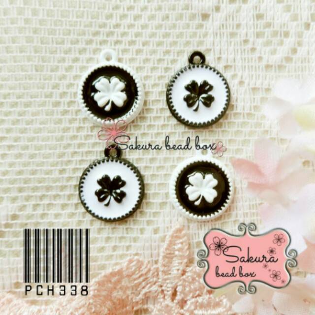 Bahan Aksesoris Gelang / Kalung Premium Charm Chanel Clover