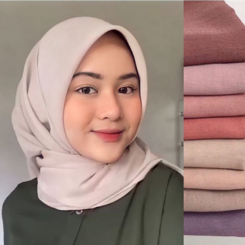 PARIS PREMIUM Hijab Segi Empat Paris Polos TEBAL TIDAK NERAWANG Jilbab PARIS TEBAL NECI EMPAT SISI Kerudung Paris