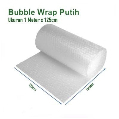 BUBBLE WRAP POTONG PUTIH UKURAN 1MX1.25M