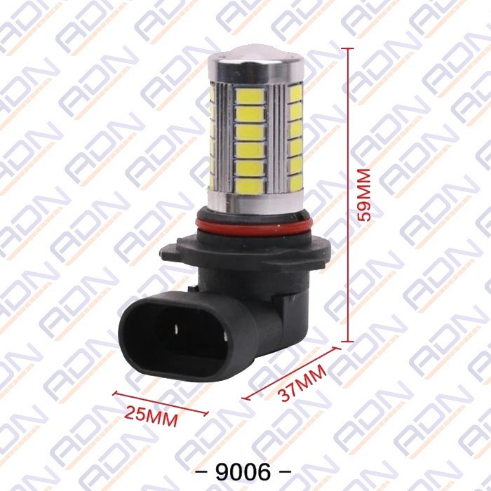 Lampu LED FOG LAMP FOGLAMP 33 TITIK 5 sisi H11 H16 HB3 HB4 9005 9006 By ADN.in