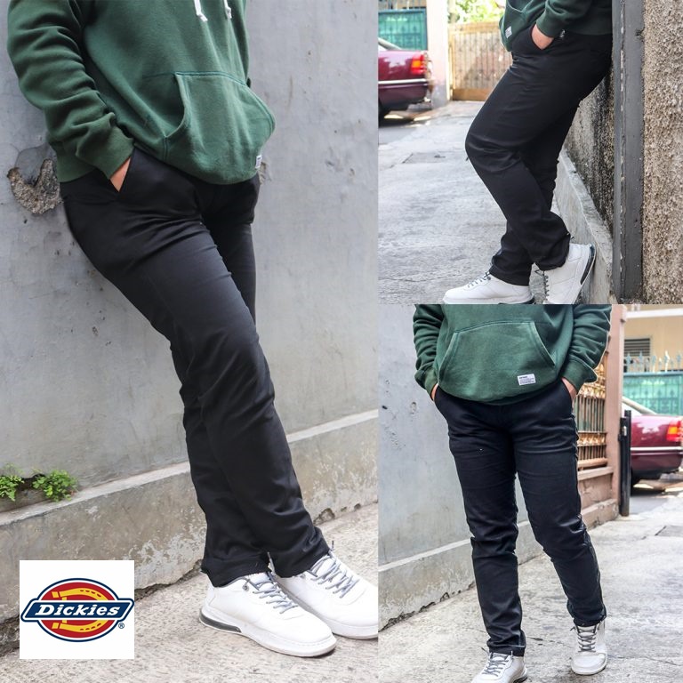 Celana Chino Panjang Pria Hitam Dickies Full Acc