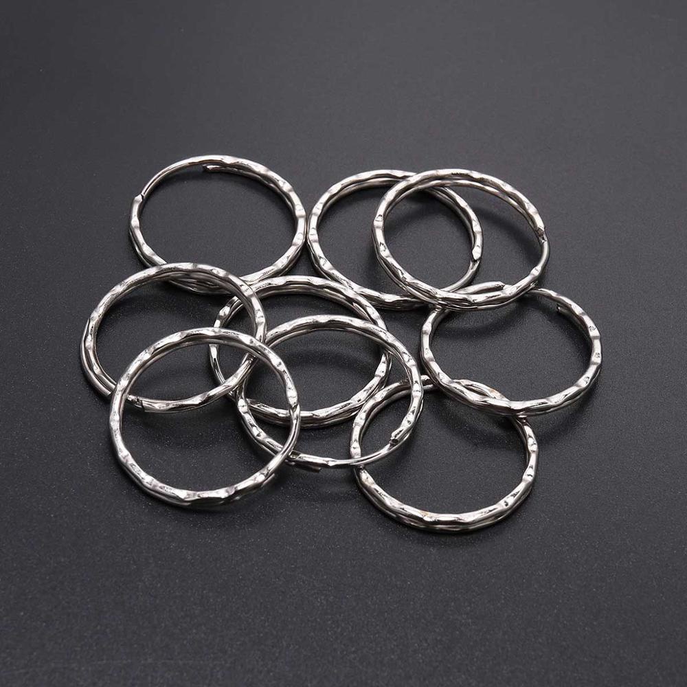 30pcs/lot 25mm gantungan kunci cincin gantungan kunci DIY membuat bahan aksesoris