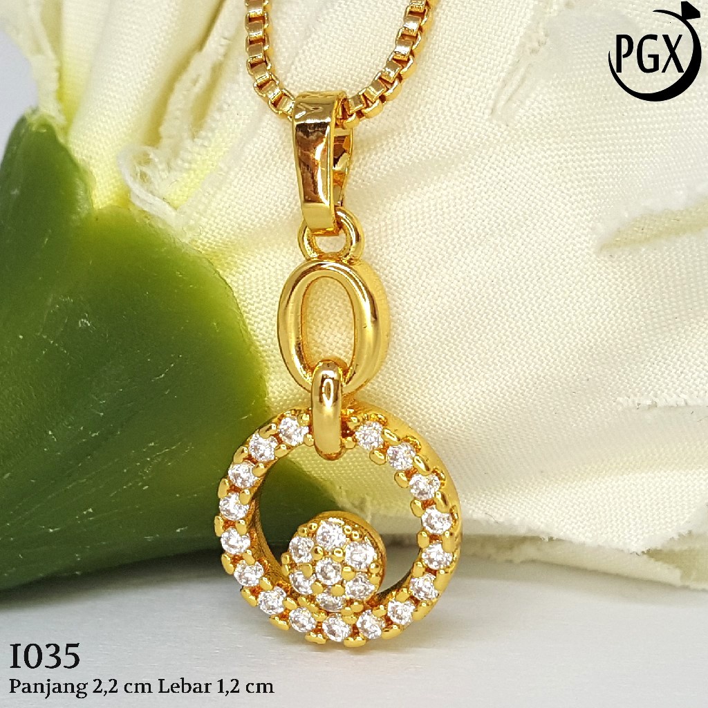 PGX Liontin Kalung Xuping Wanita Aksesoris Fashion Perhiasan Lapis Emas  - I035