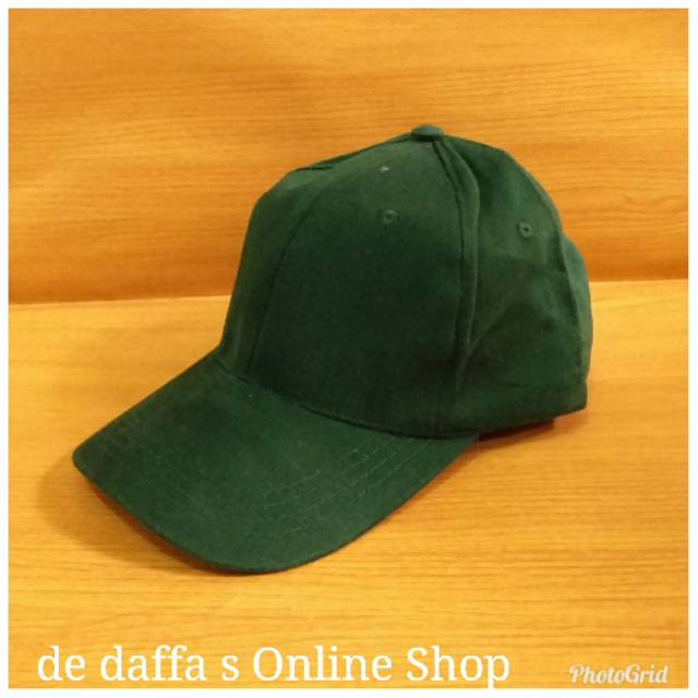 Topi Baseball Warna Hijau Green Polos Dewasa Pria Wanita Casual Sport - Hijau Green