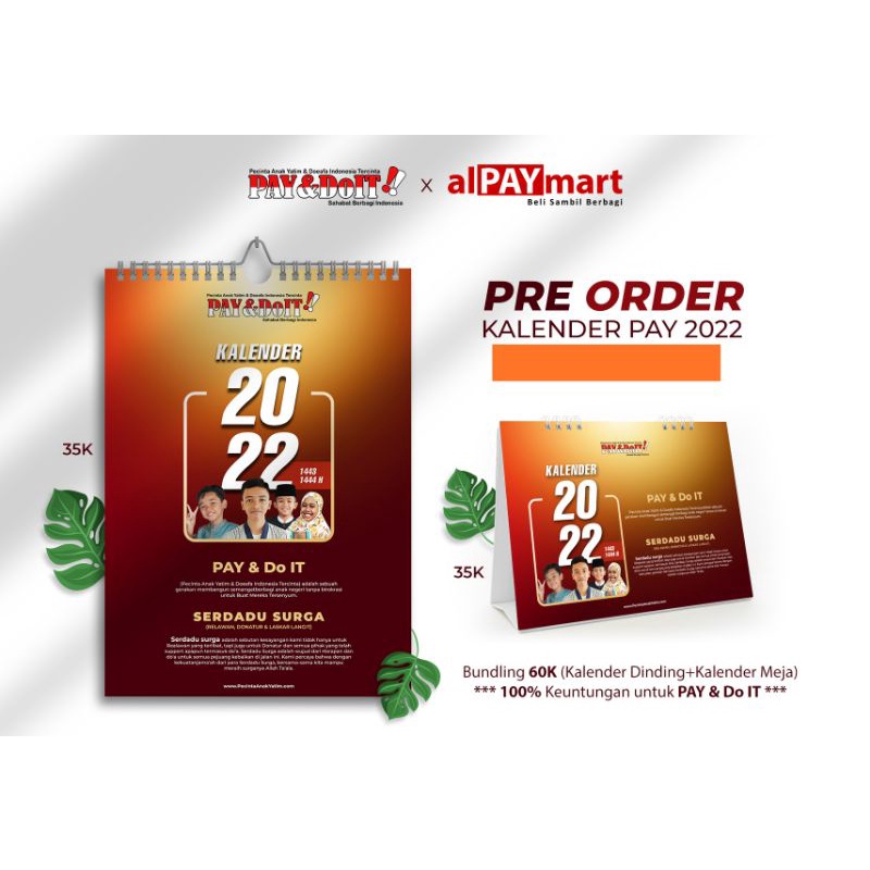 

(Ready Siap Kirim) Bundling Kalender Meja dan Dinding