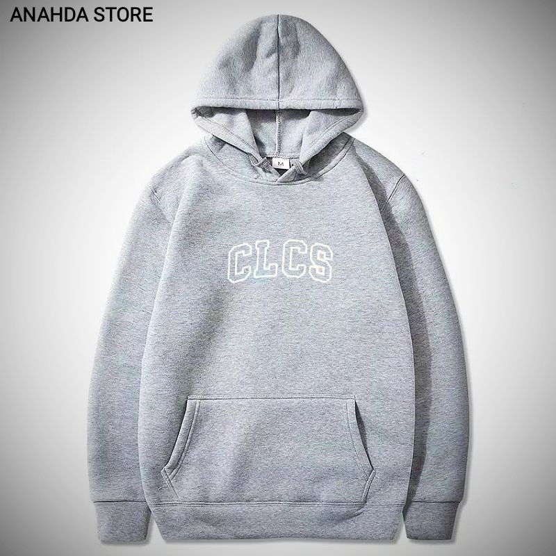 celcius jaket sweater hoodie abu misty D0333C sablon CLCS putih simpel ready