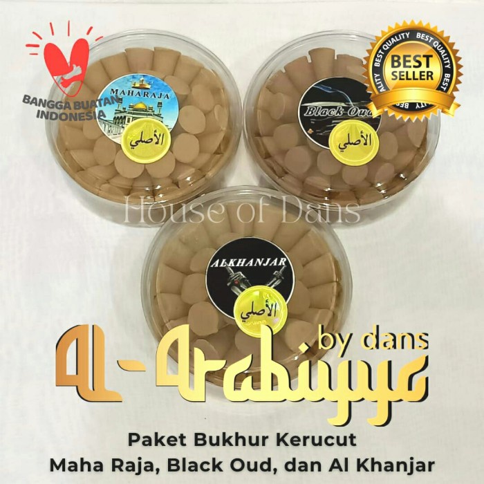 Paket Buhur Bukhur Dupa Kerucut Black Oud,Al Khanjar dan Maharaja Asli