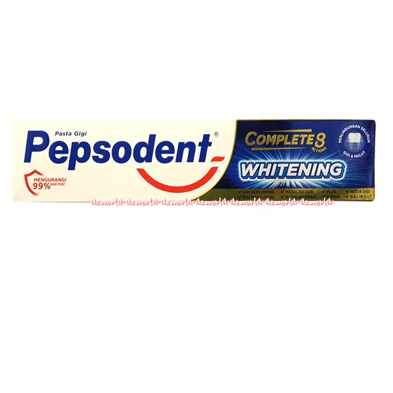 Pepsodent Whitening Complete 8 Pasta Gigi Pepsoden Pemutih Gigi Odol Pasta Gigi Untuk Gigi Putih Toothpaste Tooth Paste Complete8 Komplit