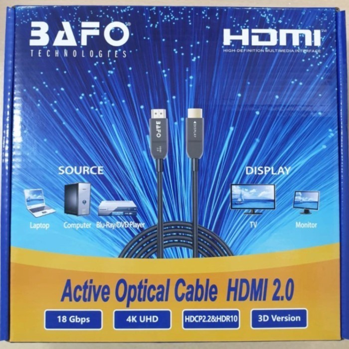 Bafo Kabel HDMI Fiber Optic 75Meter V2.0 4K Aktif
