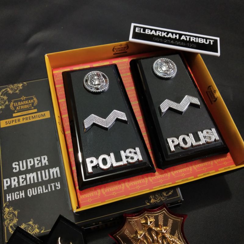 PANGKAT POLRI POLISI SATU PAKET BINTARA POLISI POLRI PDH BRIPDA BRIPTU BRIGADIR BRIPKA AIPDA AIPTU FUL AKRILIK HITAM DOVE LIS GLOSY pangkat polisi pangkat polri #86