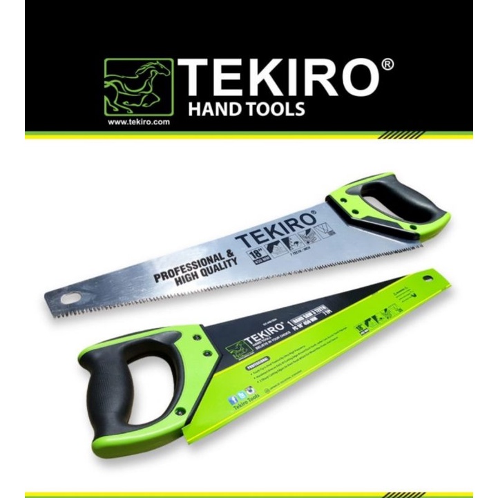 gergaji kayu tekiro 18" 3mata / gergaji tangan tekiro