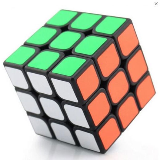 Mainan Rubik Cube 3 x 3 x 3 - YJ8358 - PUTIH/HITAM