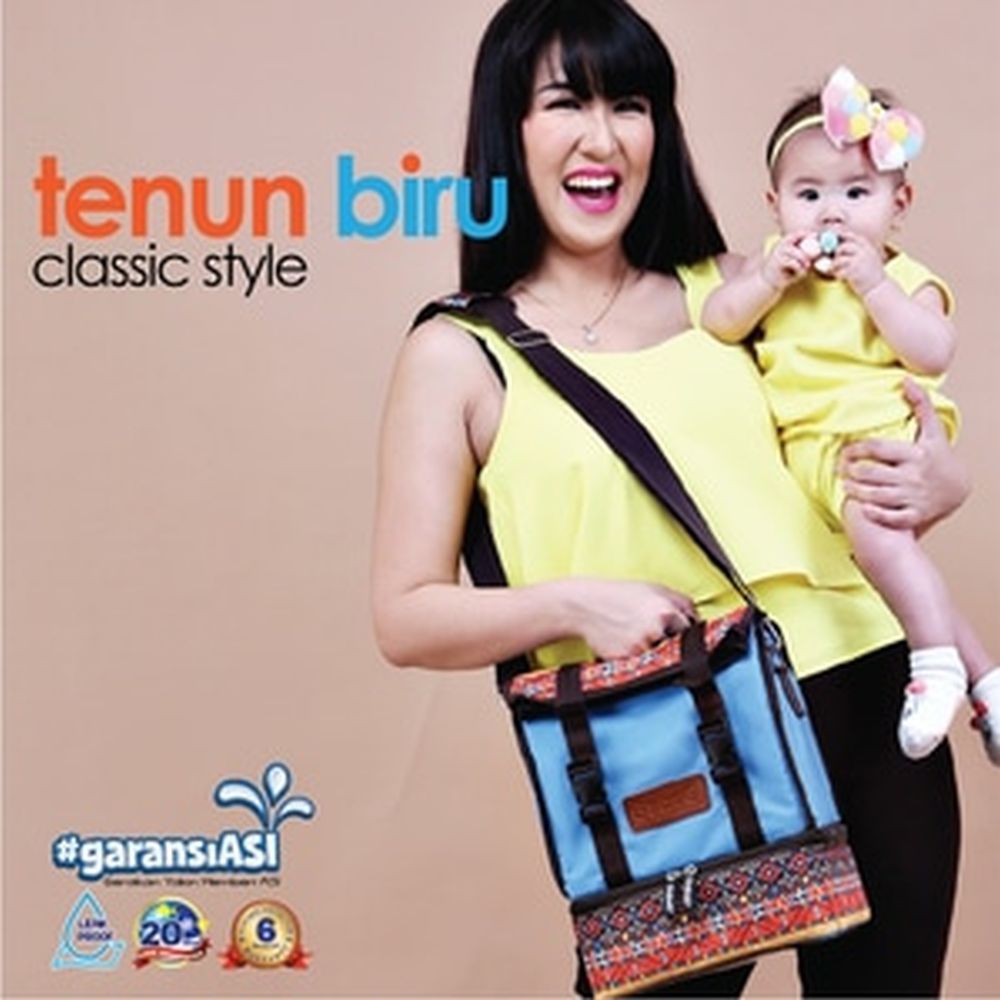 tas Gabag Cooler Bag Series Tenun Biru/tas botol asi