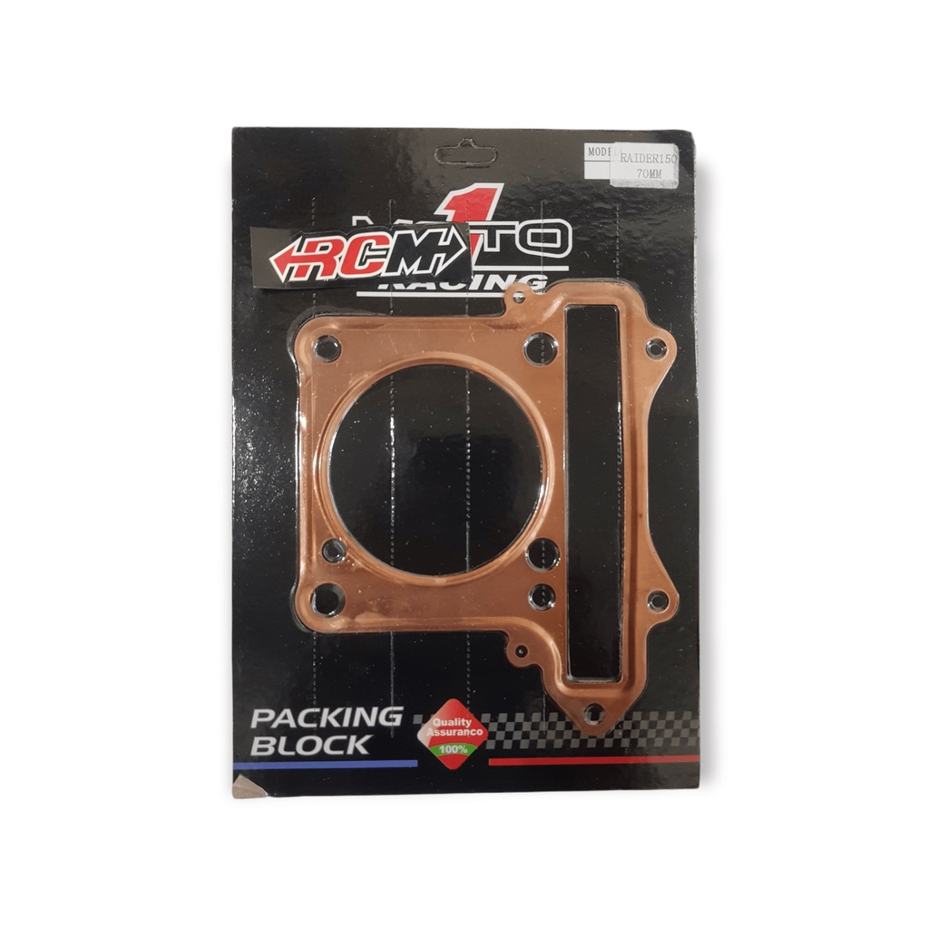 PAKING PERPAK GASKET PACKING BLOCK HEAD COP KOP ATAS TEMBAGA KUNINGAN KUNING SATRIA FU 150 SATRIAFU  0.5 0,5 70MM 70 MM ORI ORIGINAL MOTO1 ASLI