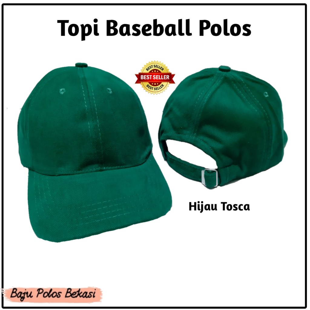 Topi Baseball Polos Hijau Tosca Premium