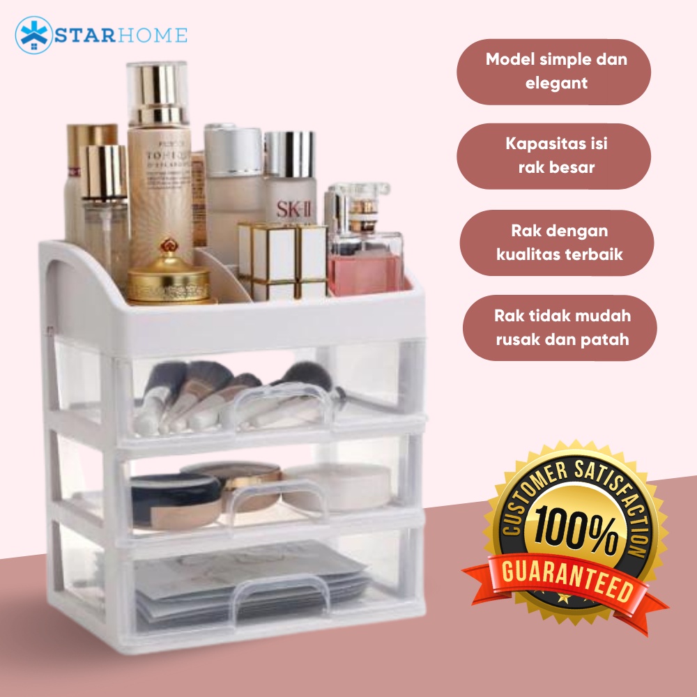 Rak Kosmetik Kotak Penyimpanan Make Up Storage Meja Rias Tempat Make Up Organizer Meja Storage Serbaguna