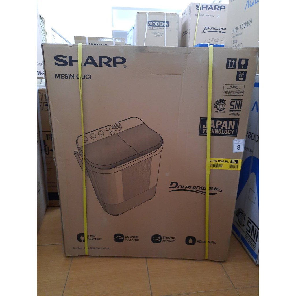 Sharp Mesin Cuci 2 Tabung 9,5 Kg ES-T971DM Twin Tube EST971 GARANSI