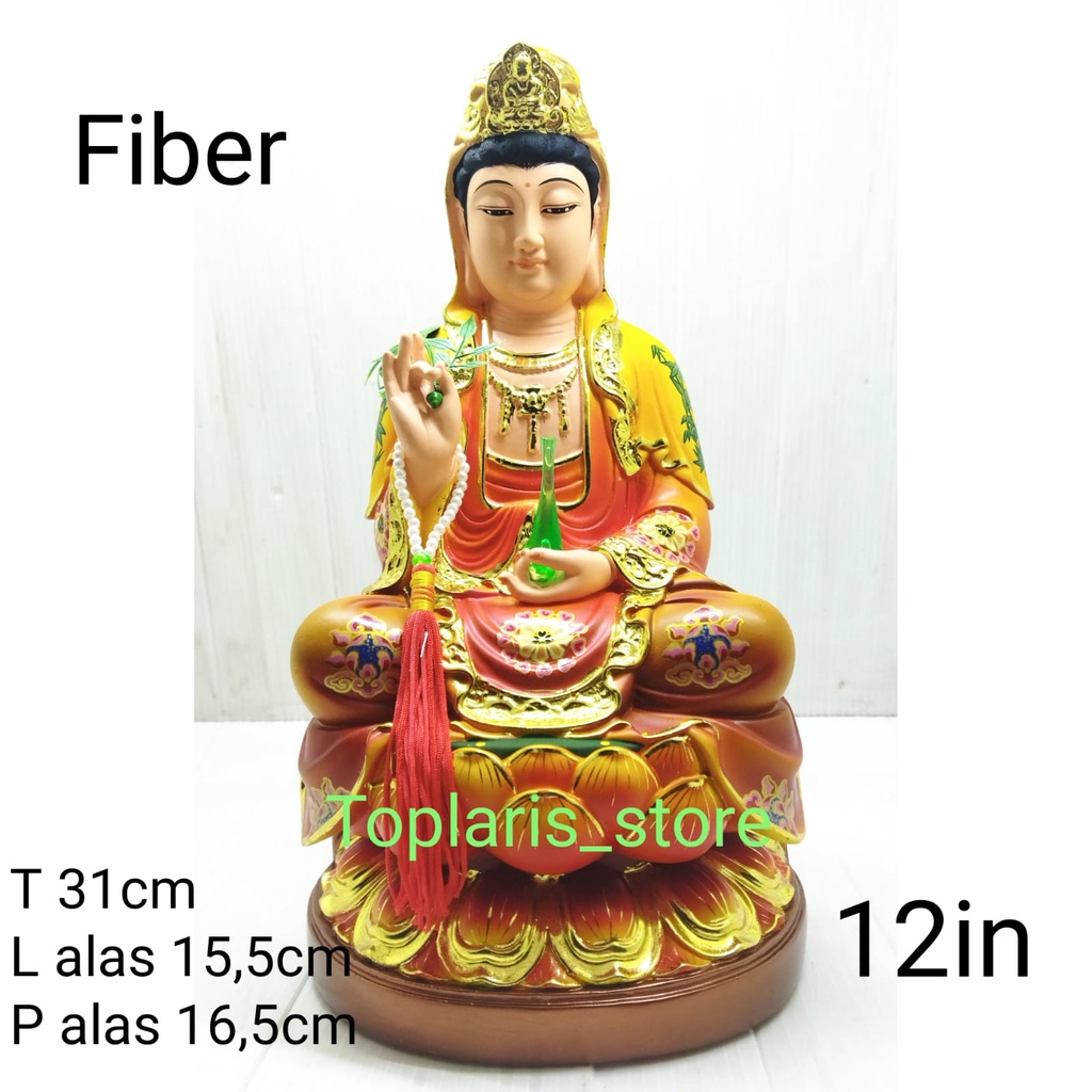 Patung Kwan Im Fiber 12in