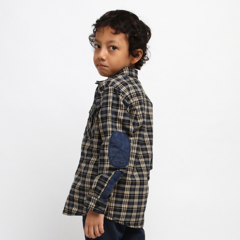 ALTON Kids Brown Black Flannel