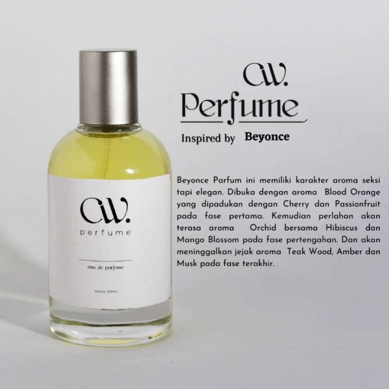 CW Parfume inspired by Beyonce / PARFUM BEYONCE PREMIUM