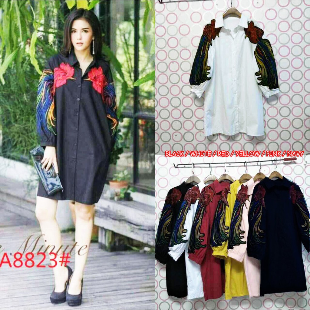 Tunik Import Bangkok Katun Mix Bordir Import Fit XL BKK076