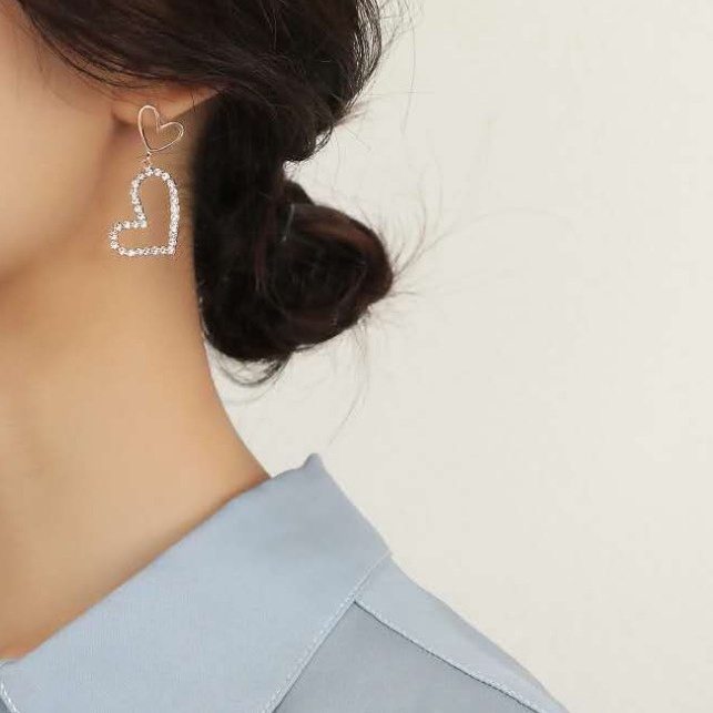 Anting Desain Hati Gaya Korea Untuk Wanita