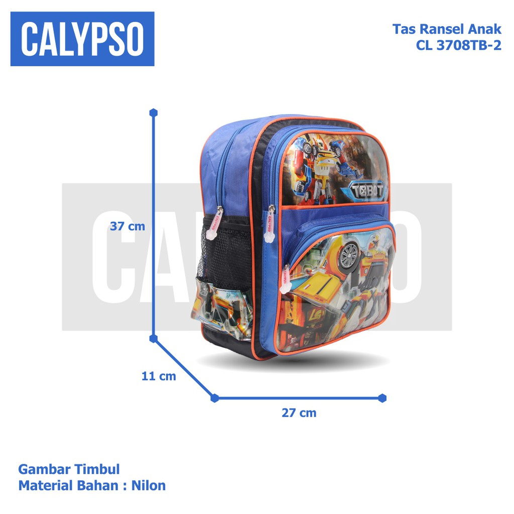 [KLIKTAS] Tas Ransel Anak Laki Gambar TK Paud Calypso 3708 - Tas sekolah / Backpack anak karakter Transformer