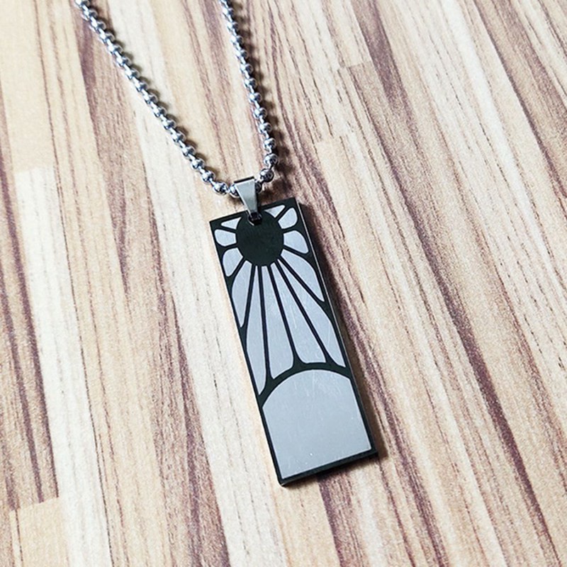 Demon Slayer:Kimetsu no Yaiba Kamado Tanjirou Necklace Pendant Chain COS Prop