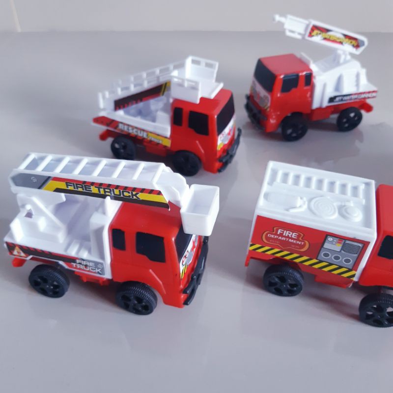 Mainan Set Mobil Pemadam Kebakaran - Fire Truk Car Anak Edukasi Damkar