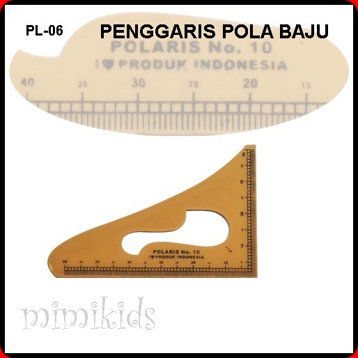 

Penggaris jahit Pola Siku Kecil POLARIS NO. 10 ( PL-06 )