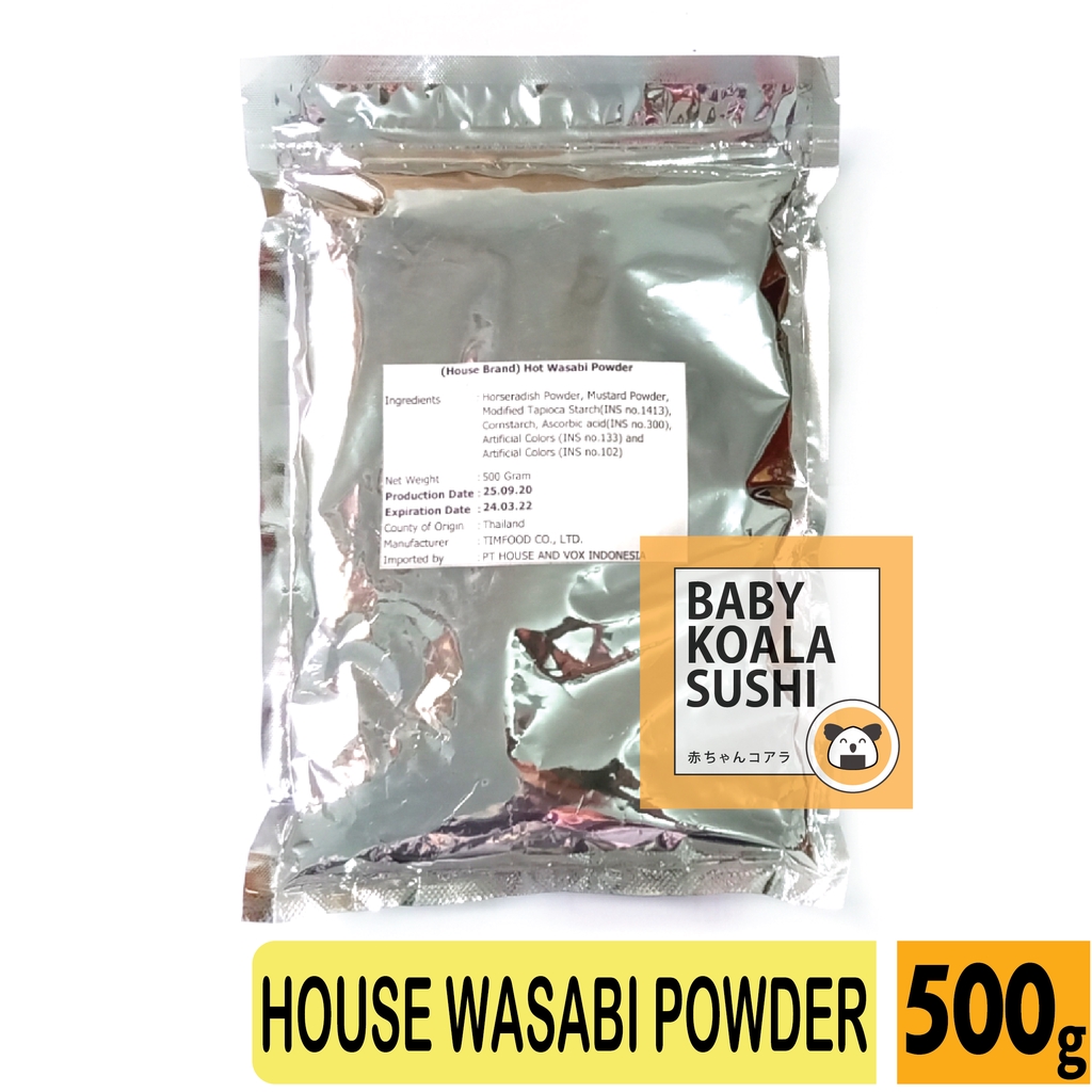 Jual HOUSE WASABI POWDER 500 g │ Pasta Wasabi Bubuk Import untuk Sushi │ Horseradish Shopee