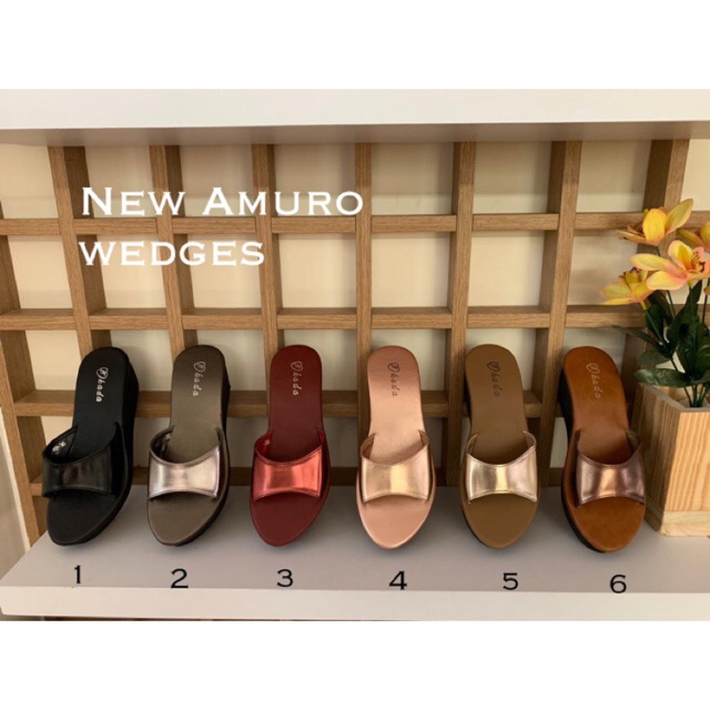 Amuro Wedge Sandal  by Okada  Shopee Indonesia