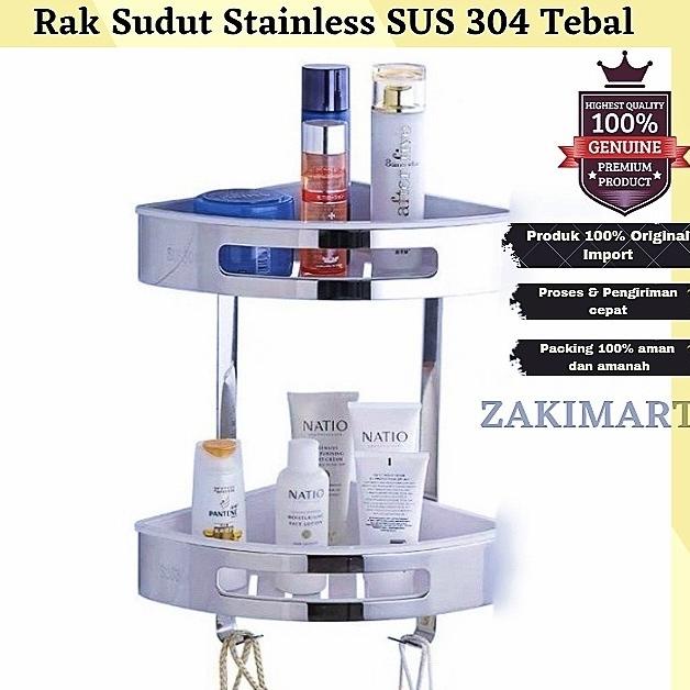 Rak Kamar Mandi Stainless Steel Rak Sudut Kamar Mandi Stainless Steel ---NEW---