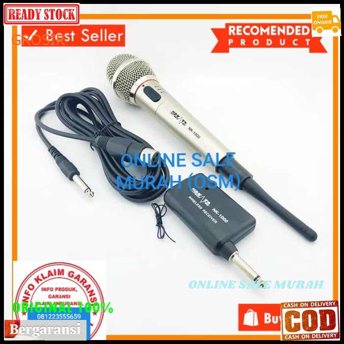 G115  Nakata Mic kabel wireless Single original 100% mik cable wireles profesional pro karaoke mikrophone microphone audio sound system vokal vocal panggung dj studio asli G115   Mic dr Bahan BESI METAL  BISA DIGUNAKAN KE SEGALA ALAT AUDIO single  Mic men