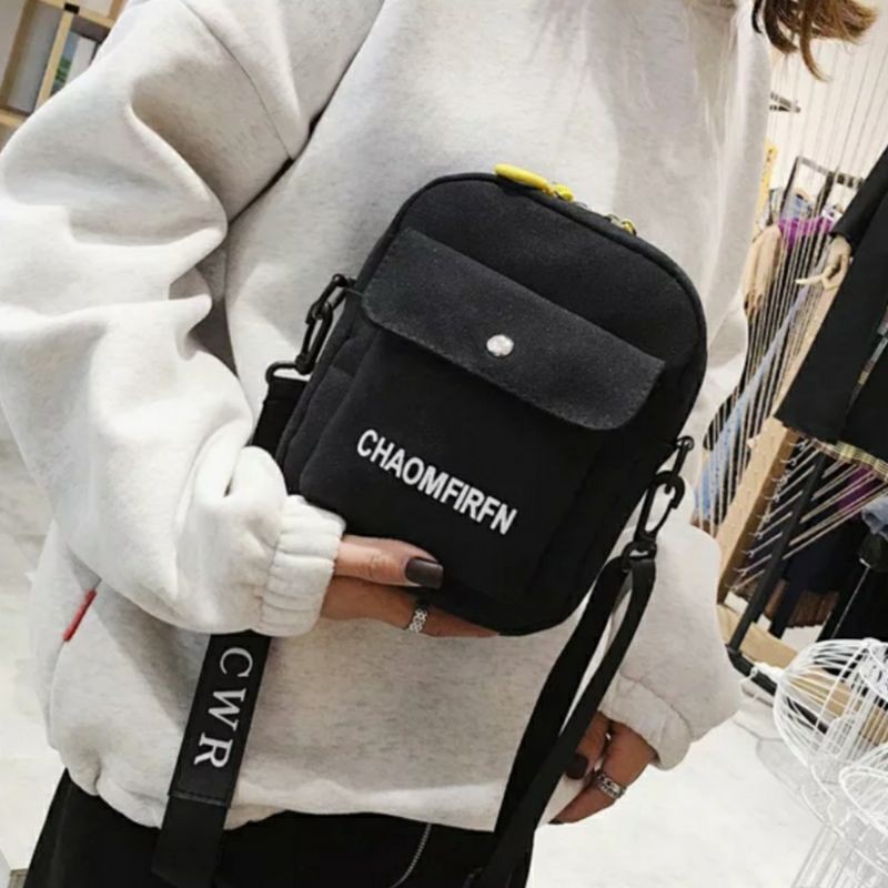 dem_sare - LDS025 Tas selempang Anak Mini Unisex kanvas Chaomfir Tas Mini Selempang Slingbag Mini Tas Selempang &amp; Bahu Wanita Tas Selempang Kecil Gaya Wanita