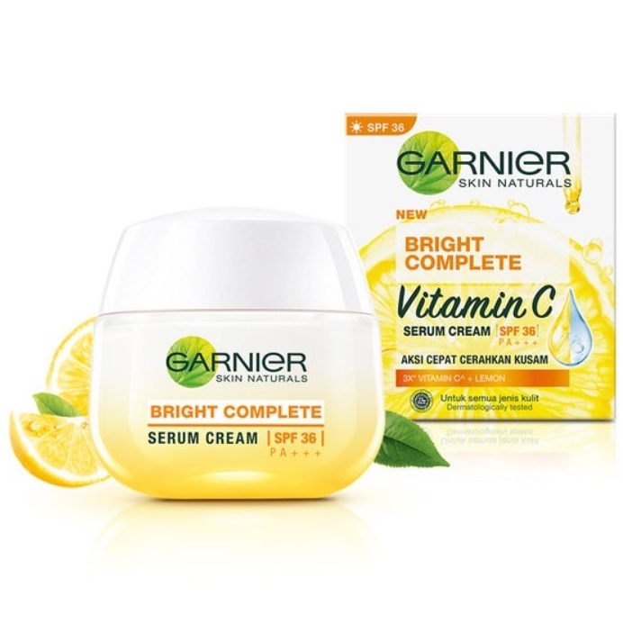 GARNIER BRIGHIT COMPLETE VITAMIN C SERUM CREAM SPF36+++ Cup