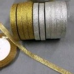 

Pita gliter silver dan gold 1/4 inchi