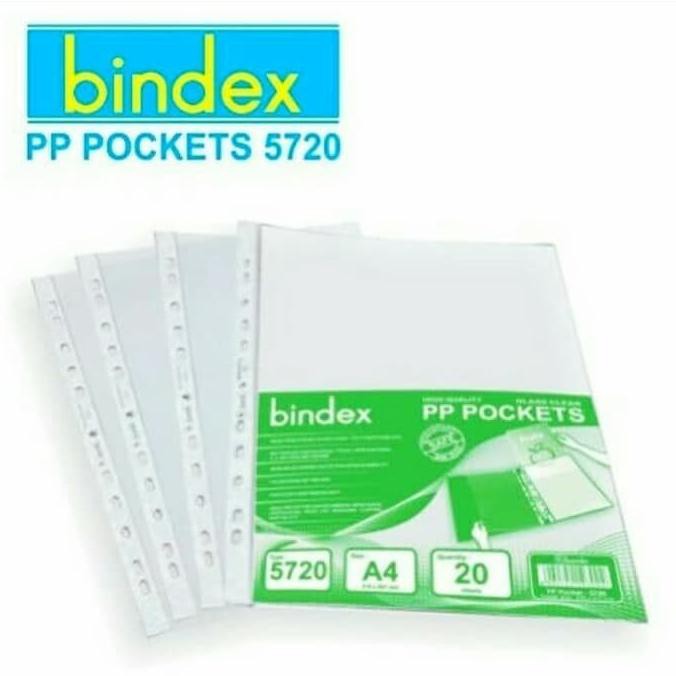 

PLASTIK PP POCKET BINDEX ukuran A4 , 20 + 5 Lembar