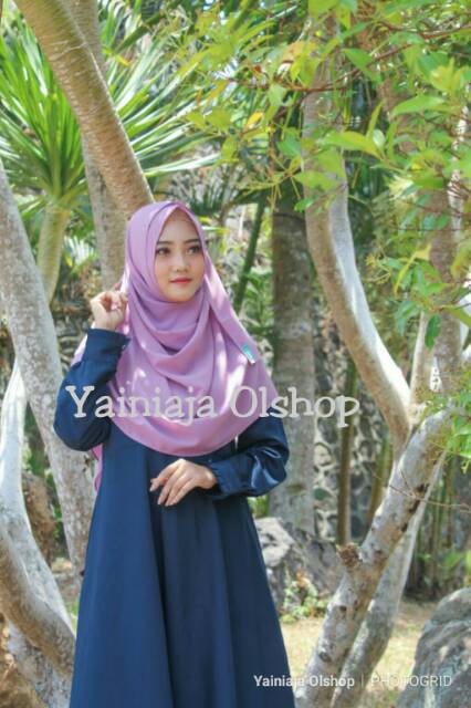 Pashmina Instan 2 lubang malika instan jilbab instant hijab jilbab diamond crepe