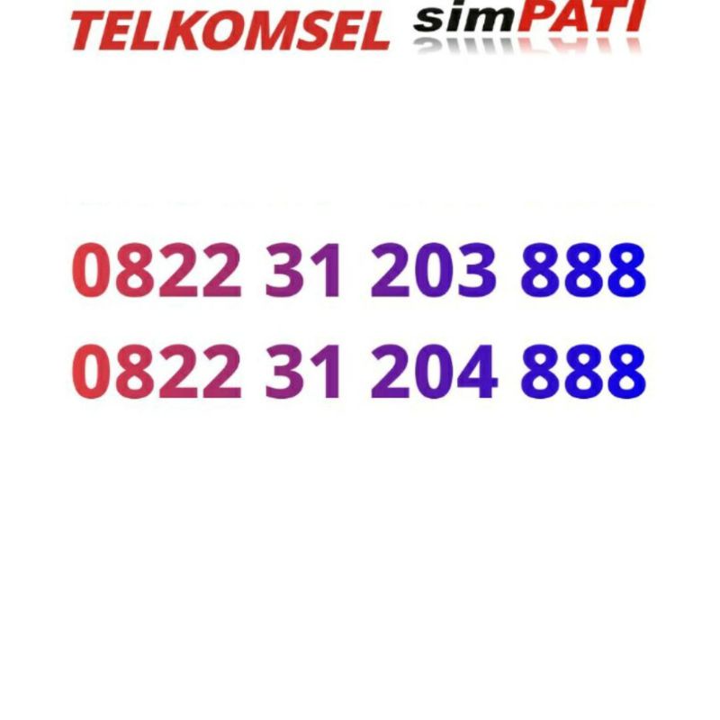 nomor cantik telkomsel simpati 888 batik