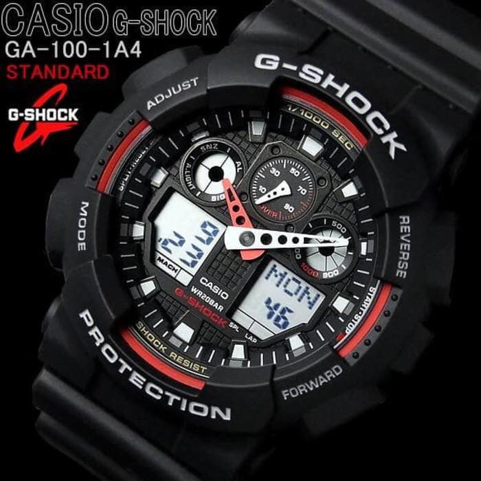 jam tangan pria merk casio gshock type ga-100 ori bm