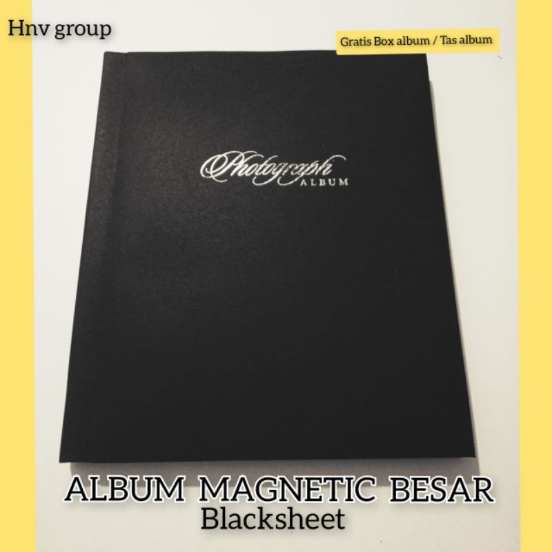 ALBUM FOTO BESAR MAGNETIK BLACK SHEET EDITION 3R 4R 10R