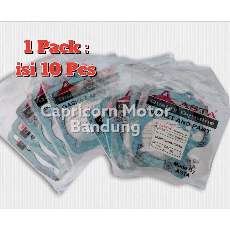 isi 10 Paking Gasket Blok Boring Bawah LEGENDA SUPRA FIT NEW LAMA ASTA