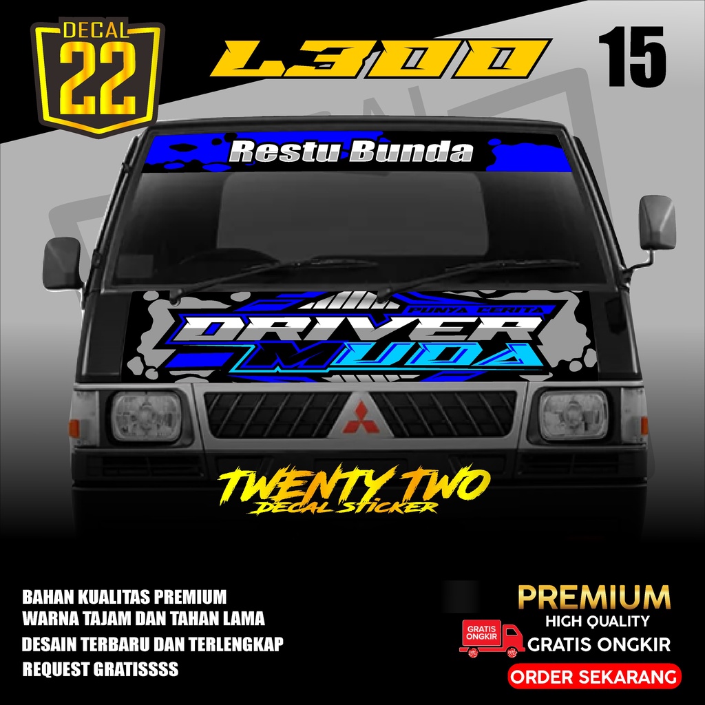 STIKER DECAL KABIN DEPAN L300 ,DECAL STIKER L300 KODE 15 Podo