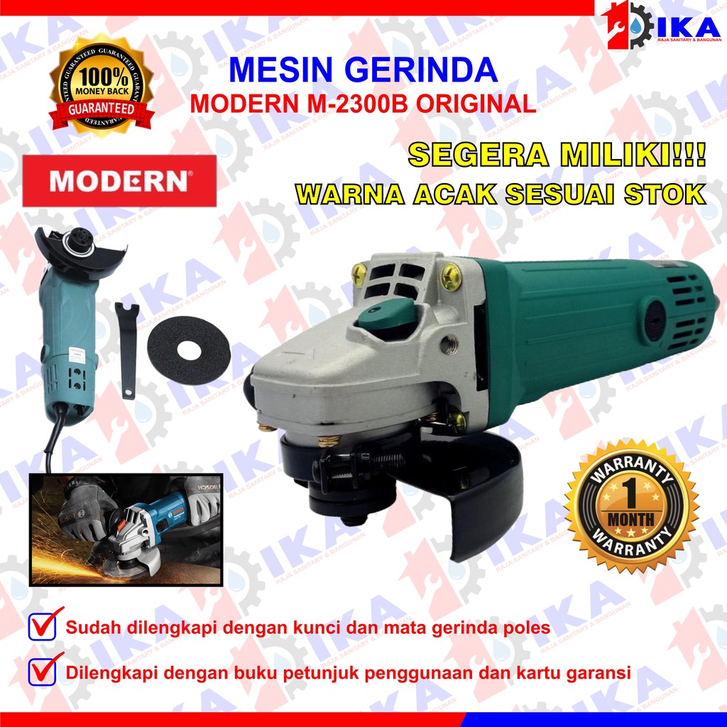 MODERN M-2300 B Gerinda Tangan 4 Inch Angle Disc Grinder Gurinda Grinda Listrik Mesin M2300B M-2300B