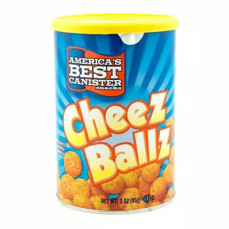 

[85gr] American's Best Canister Snacks Cheez Ballz - American Cheese Balls - Chiki Keju