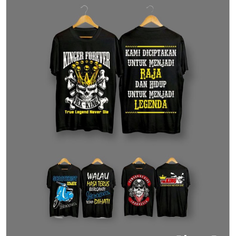 KAOS DISTRO PREMIUN/KAOS MOTOR KEREN KATA-KATA/BAJU SIMPEL SABLON DEPAN BELAKANG//KAOS PRIA WANITA /