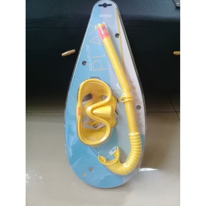 Kacamata Snorkeling Set Adventurer Swim Set Aqua Flow Intex Kuning 55642